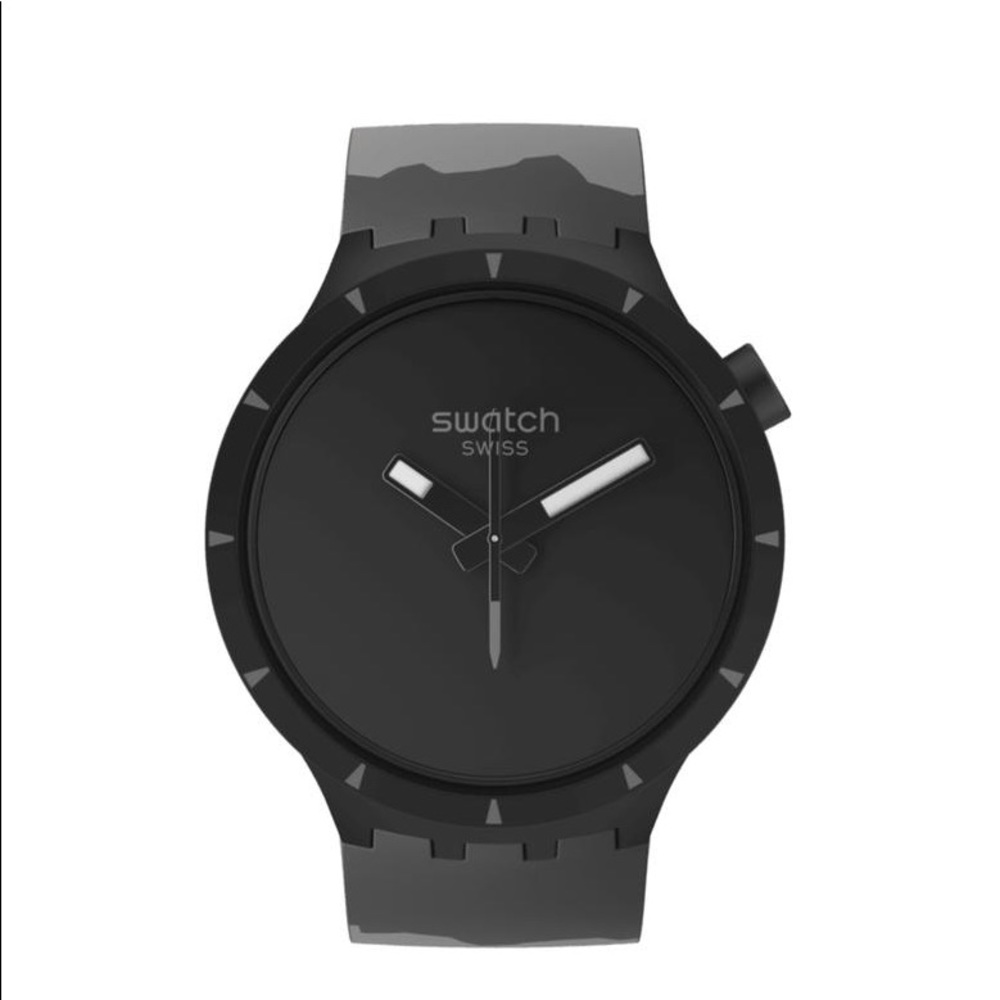 Swatch black camo watch! Used once.